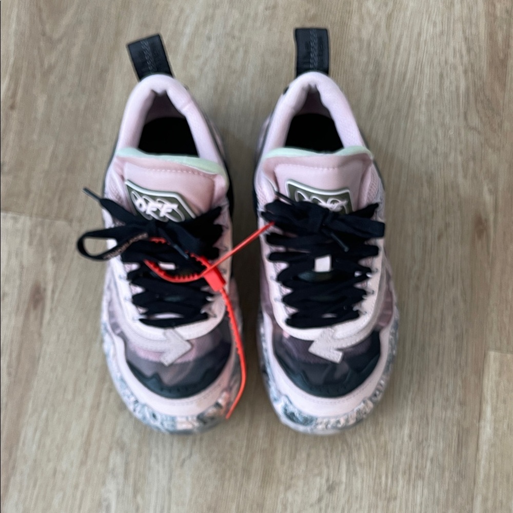 Off-White Pink and Black Sneakers